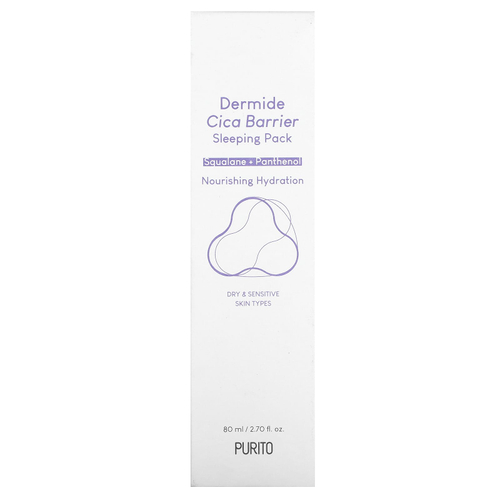 Purito, Dermide Cica Barrier, спальный пакет, 80 мл (2,70 жидк. унц.)