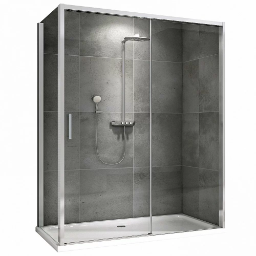 Душевой уголок ABBER Komfort AG93120-S102 120х100 стекло прозрачное/профиль хром