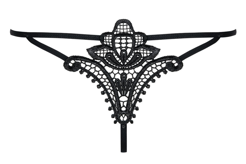 Оригинальные трусики-стринги Luiza (Размер: S-M) (Цвет: черный)