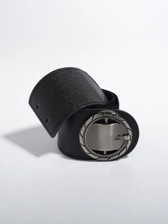 Ремень женский, XS-L, ширина 6 см, пряжка металл, цвет чёрный