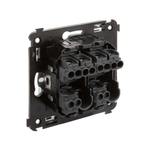 Кнопка двухклавишная в стену, "Avanti", "Закаленная сталь"