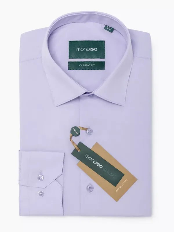 Рубашка классическая CLASSIC FIT с длинным рукавом, лавандовая
