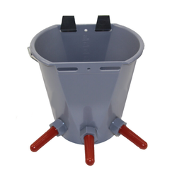 Ведро для выпойки, поения, кормления телят 8 л, 3 соски