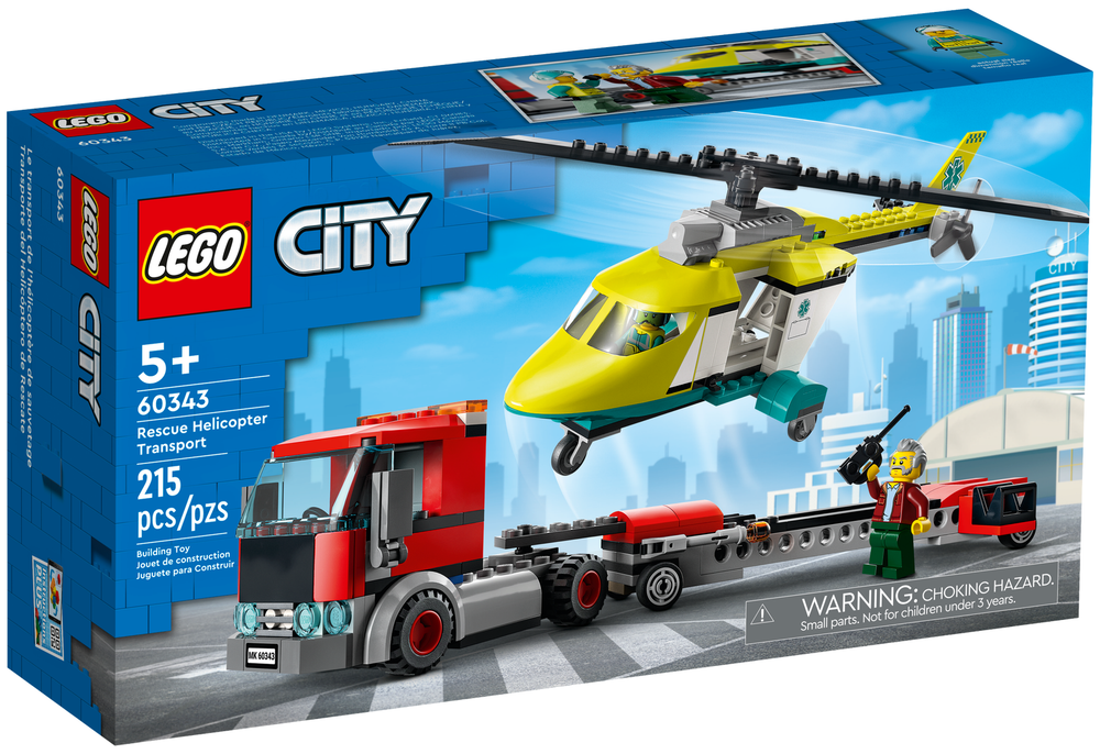 Конструктор LEGO City Great Vehicles 60343 Грузовик для спасательного вертолёта