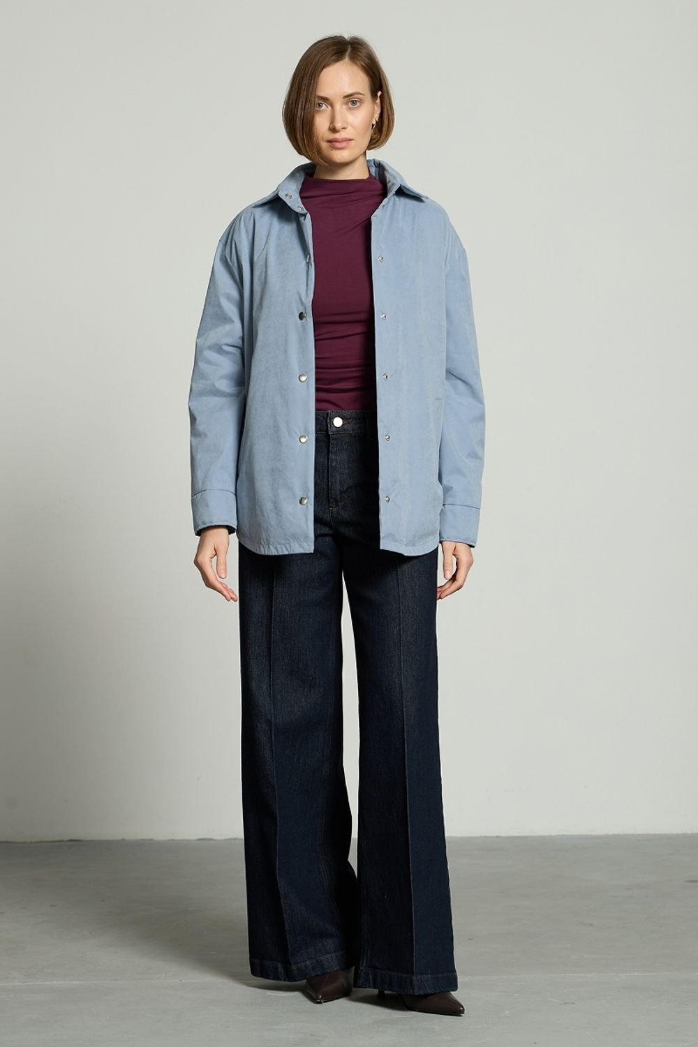 Куртка Бостон голубая утепленная