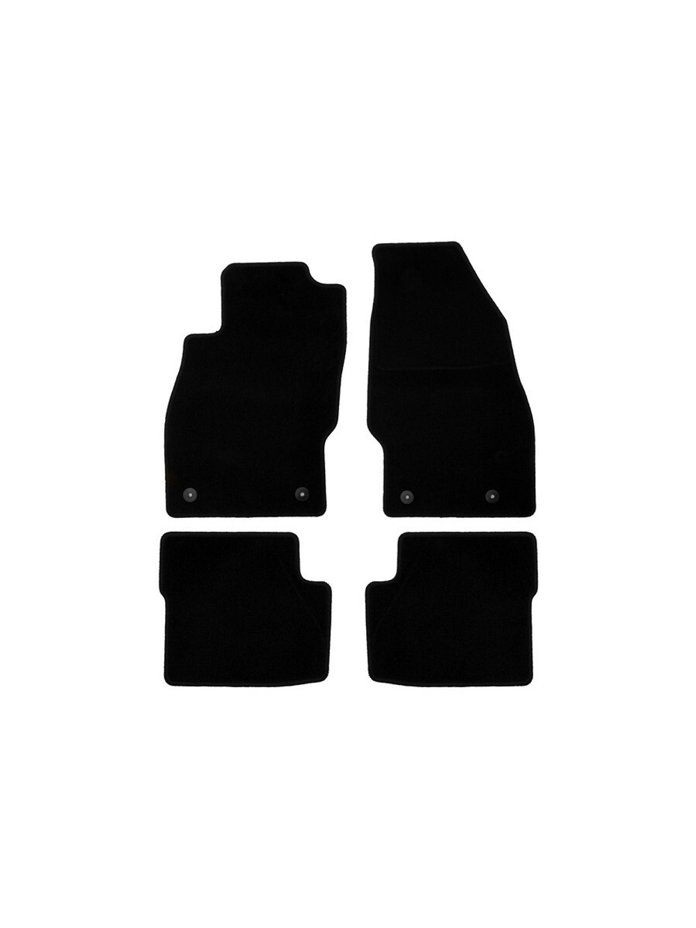 Коврики в салон для OPEL Corsa D 3D, 5D 2006-2010, 2011-2014, хэтчбек, 4 шт. (текстиль) KLEVER01371401200K