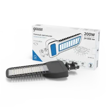 Светильник уличный 200W 5000K 629535322 серый Qplus Gauss