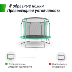 Батут unix line supreme basic 8 ft (green)