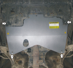 Защита картера Двигателя, КПП. 5 мм, Алюминий. для Nissan Teana 2008-2014 MOTODOR.31407