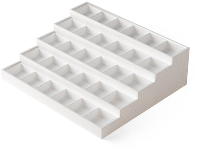 Планшет-лесенка Альфа/5 ярусов/30 ячеек 03 (48х48 мм.)