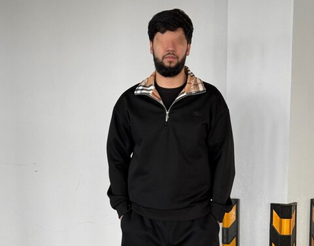 Толстовка  Burberry #202-01 (черн.)