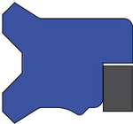 A187-080 PU U-образное штоковое уплотнение 80-90-7