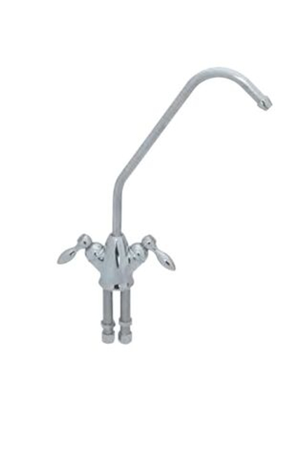 Кран NatureWater D-09 (Кран для подачи осмотической и минерализованной воды, Silver, двойной, капелька)