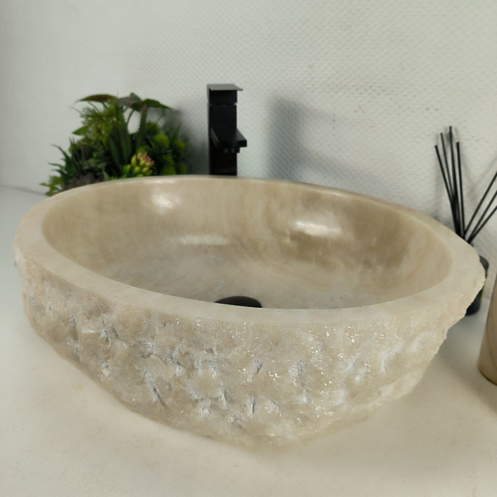 Раковина из оникса ПАРА! Erozy White EO-64426 52*43*16 0168