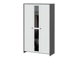 Дольче шкаф трехстворчатый / Графит/Белый