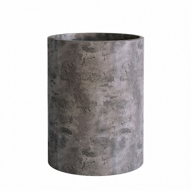 Кашпо Concretika Cylinder D40 H80 Concrete Grey Dark
