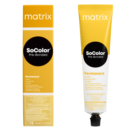 Matrix SoColor Pre-Bonded 4AA Шатен глубокий пепельный перманентный краситель, 90 мл Коллекция ярких насыщенных оттенков