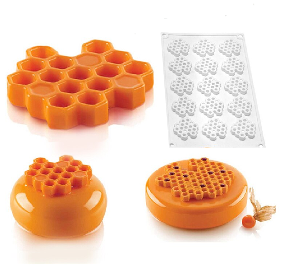 Форма силиконовая для шоколада "Соты" 15 ячеек