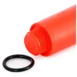 Заглушка Uni-Fitt монтажная Н 1/2" с прокладкой (красная)