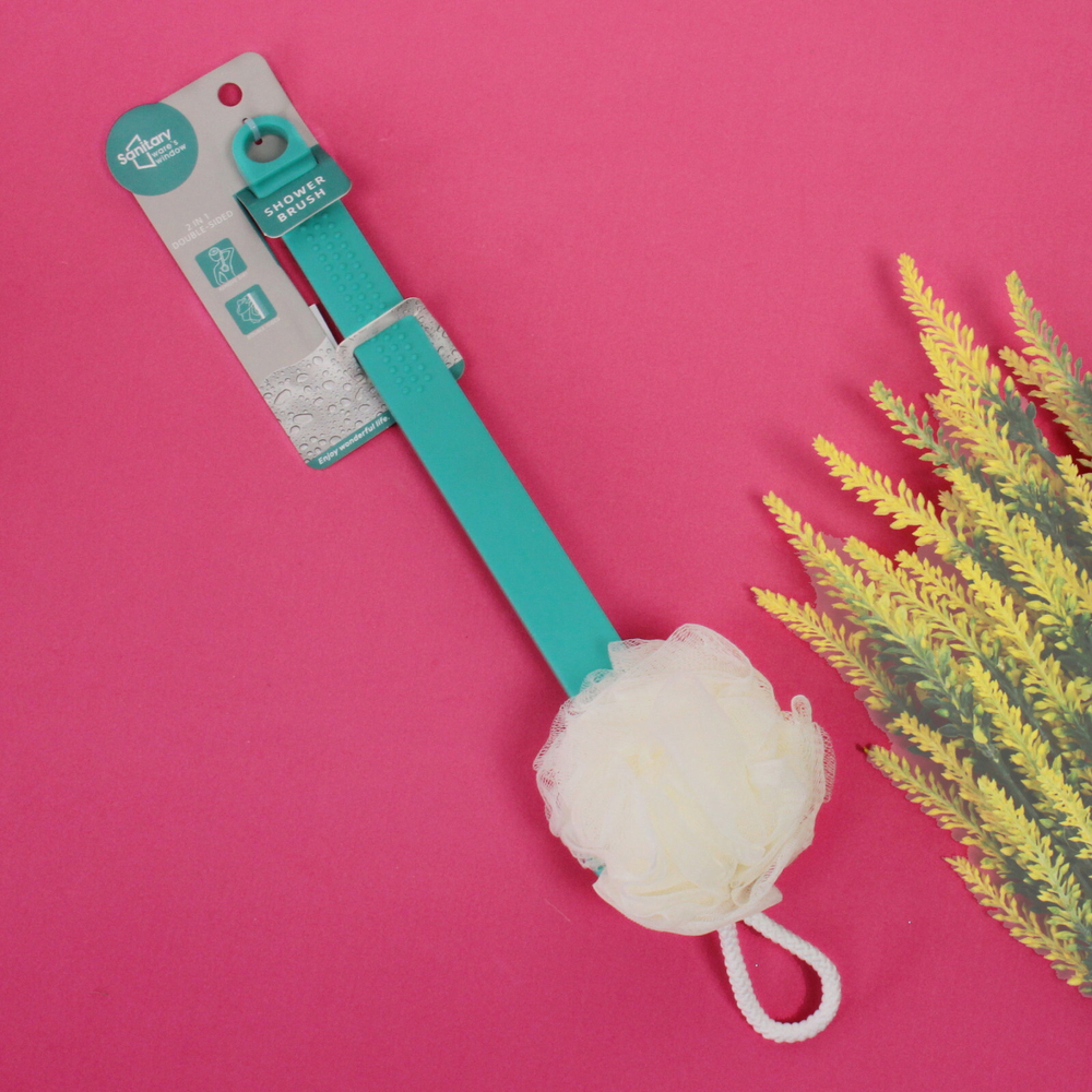 Мочалка массажная «Афродита» на пластиковой ручке, размер мочалки 36*11см