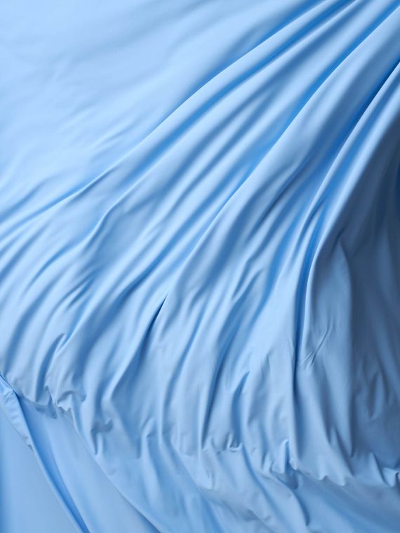 Микрофибра бельевая, эффект хлопка, Турция, голубой (мерный лоскут)