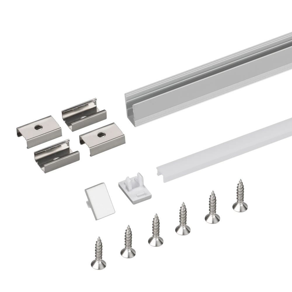 Профиль с экраном SL-MINI-8-H12-2000 ANOD+OPAL (Arlight, Алюминий) 036833