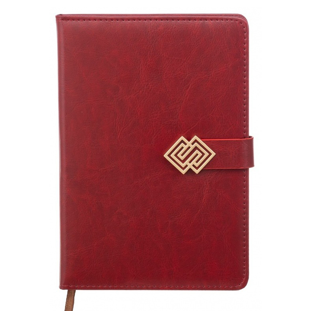 Ежедневник Basir, формат А5, материал-кожезаменитель, бордовый цвет, 116 листов, размер 14,5*21 см