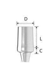 Обтачиваемый абатмент без шестигранника