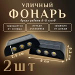 Cветильник уличный садовый на солнечных батареях, настенный