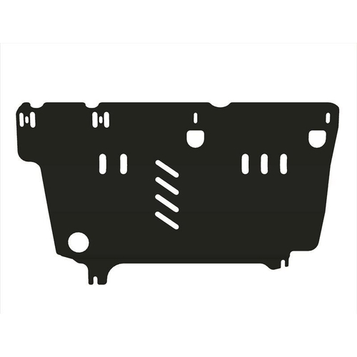 Защита картера и КПП (сталь 2 мм) для Citroen C3 Picasso 2009-2017 (V - все), Peugeot 207 2006-2012 (V - все) Alfeco.ALF1703st