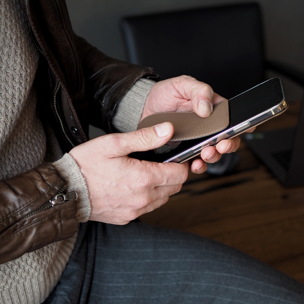 Чехол для iPhone 12 Pro Max из натуральной кожи теленка, цвета кофе