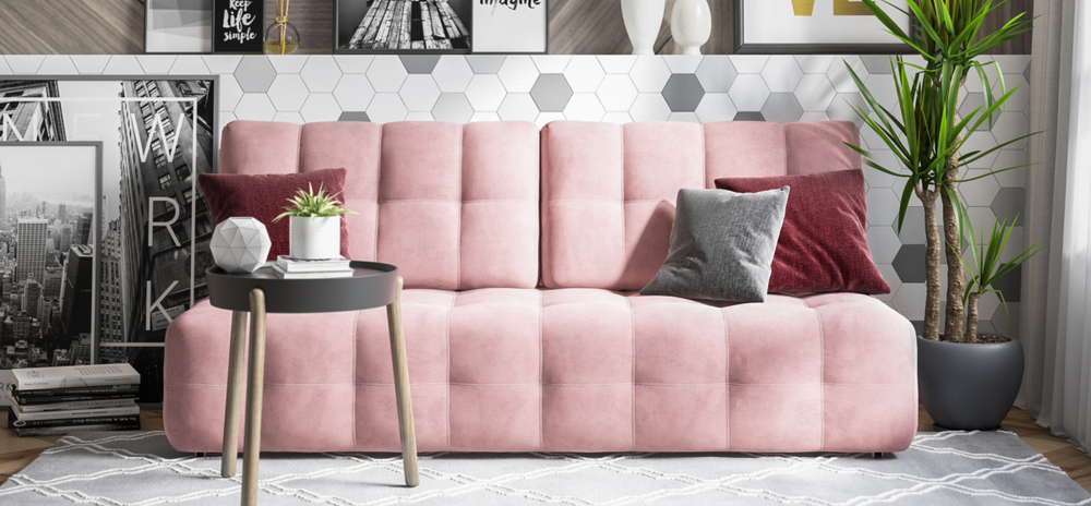 Диван Босс Мини Велюр Монолит роуз