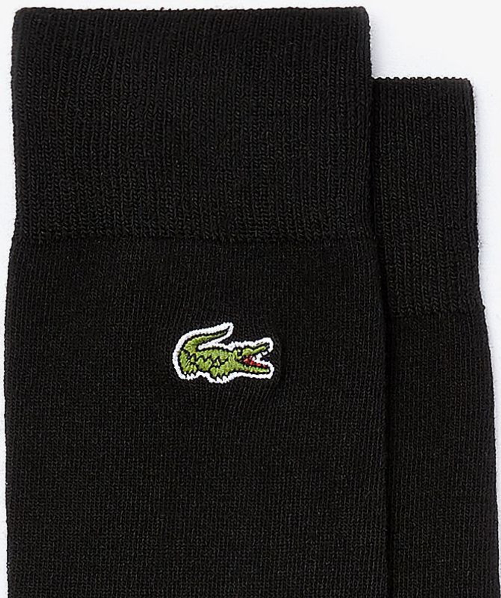 Теннисные носки Lacoste Men's Embroidered Crocodile Cotton Blend Socks 1P - черный