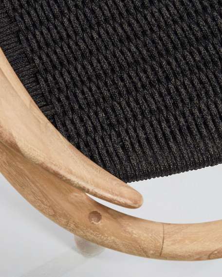 Стул Glynis массив эвкалипта с черным сиденьем | La Forma | Испания | Купить в Hallberg.ru