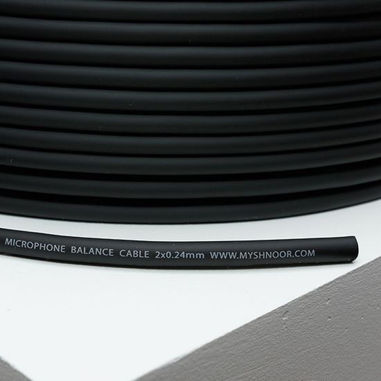 224BLK-ECO-100m Кабель микрофонный симметричный, 2x0.12мм, d6, 100м, SHNOOR