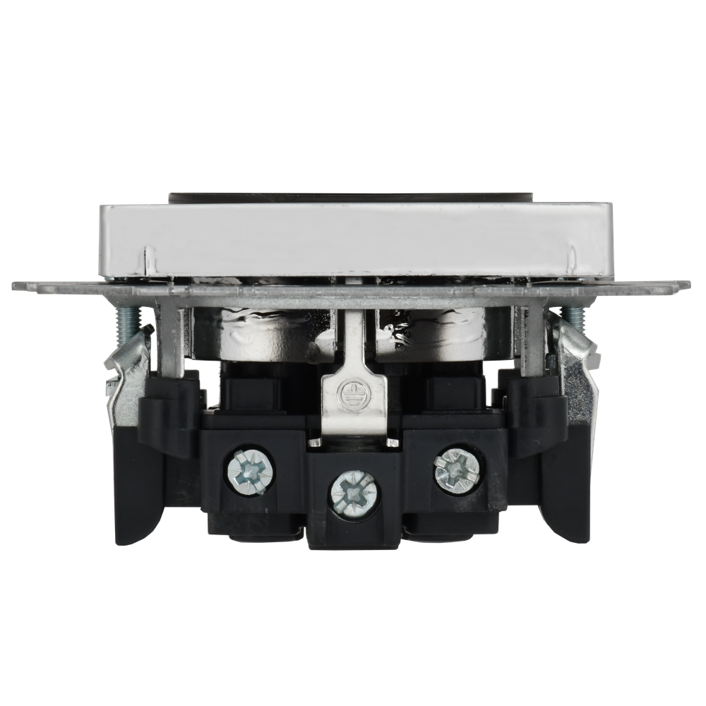 BRITE Розетка 1-местная с заземлением без защитных шторок 16А РС11-1-0-БрГН металл хром/никель IEK