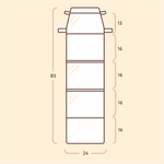 Кармашки для детского сада, на липучке. Экскаватор с глазками-помпонами