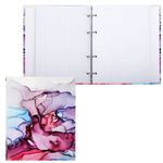 Тетрадь на кольцах А5 (175х215 мм), 240 л., обложка твердый картон, клетка, BRAUBERG, "Акварель", 404096