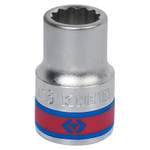 KING TONY (633022S) Головка торцевая стандартная двенадцатигранная 3/4", дюймовая 11/16"
