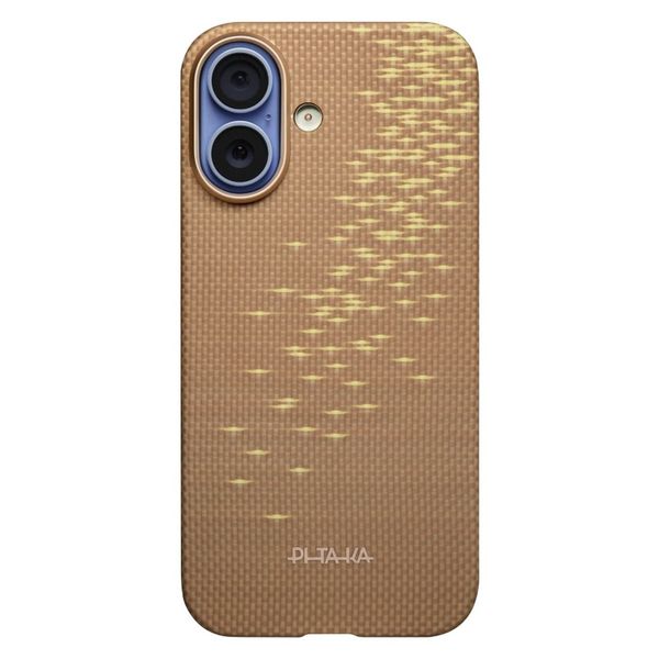 Чехол Pitaka Edge Case для iPhone 17, Золотой блик | Golden Glint