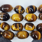 Тигровый глаз, крупная галтовка, 12-16 мм, камни овалы бочонки, штучно
