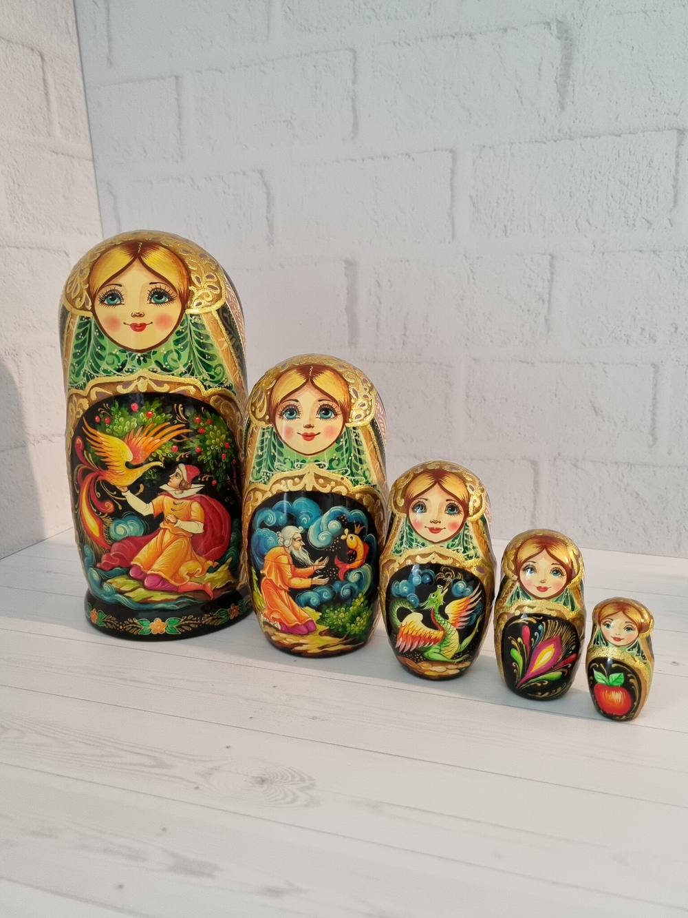 Матрешка 18см " Жар-птица" 5 мест