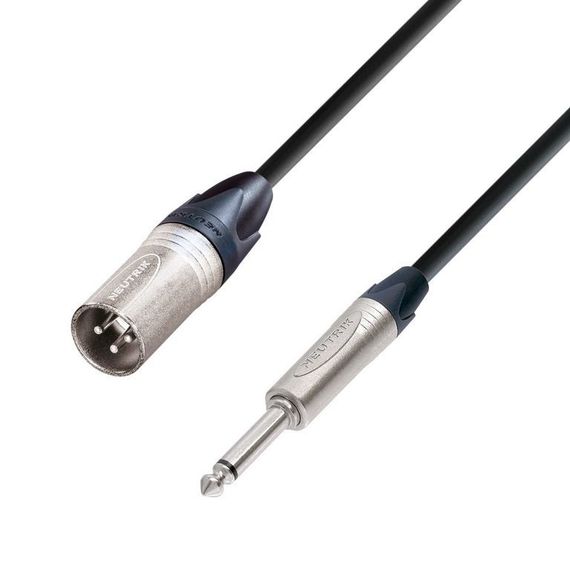 Adam Hall K5 MMP 0300 - кабель микрофонный, Neutrik XLR (M) - TRS (jack) mono 6.3 mm, 2 x 0.22 мм2,