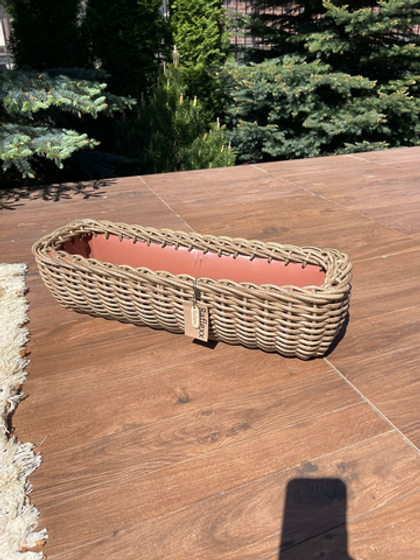 Кашпо балконное плетёное