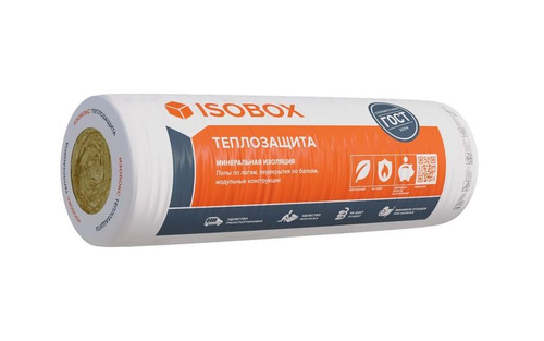 Утеплитель 6560х610х50 мм Isobox Теплозащита мини 11 кг/м³ 8 м²