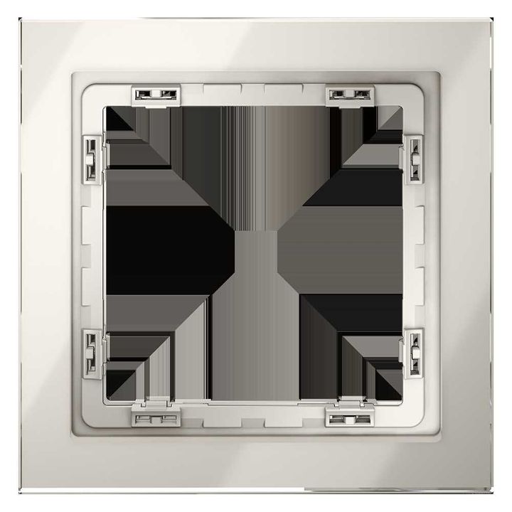 Рамка стеклянная Voltum S70 на 1 пост, (кашемир, стекло) VLS110103