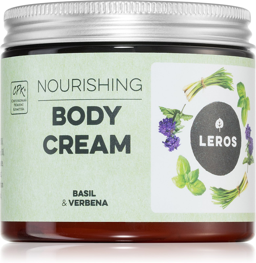 Leros Body cream basil & verbena - питательный и увлажняющий крем для тела /   200  ml  / GTIN 8594740600603