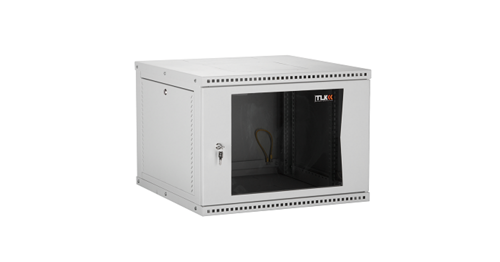 Шкаф настенный 19", 15U TLK TWI-156045-R-G-GY