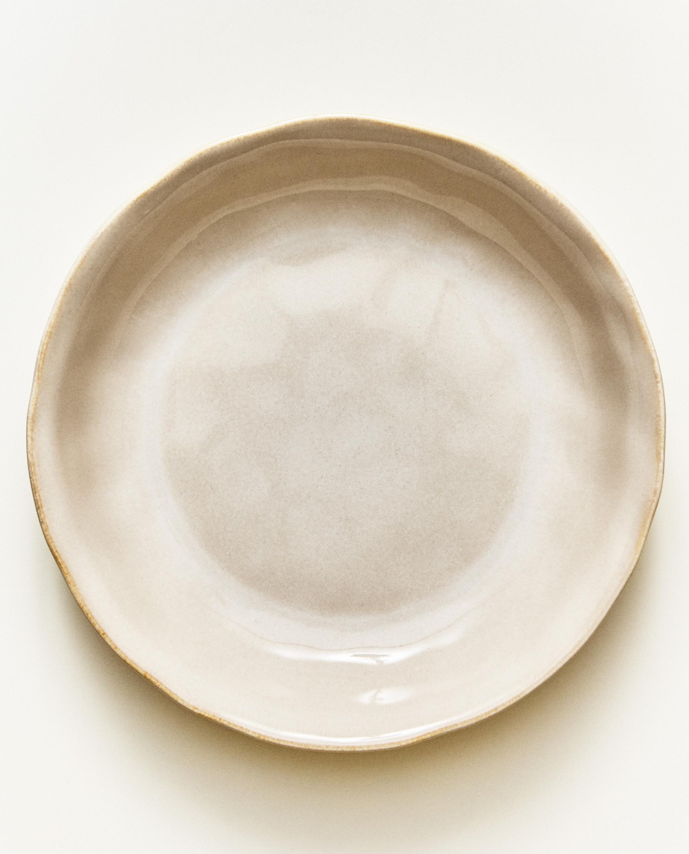 Zara Home тарелка глубокая из каменной керамики, цвет кремовый, 23 см