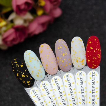 Матовый топ без липкого слоя ENIGMA Potal Gold Matte 15 мл. Золото